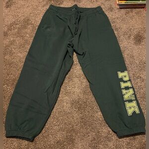 PINK Victoria's Secret Dark Green Joggers